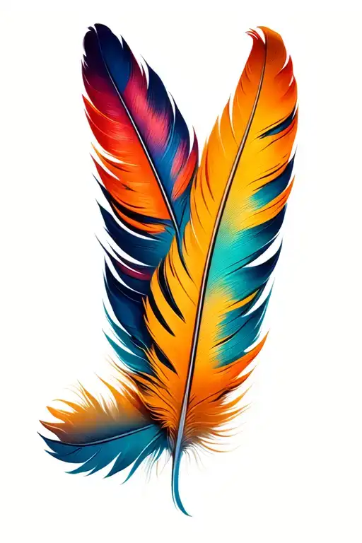 Feather Intertwined Symbolizing Strength