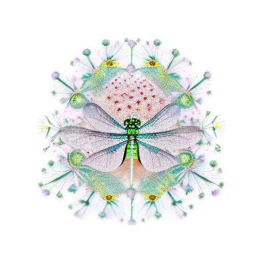 Dragonfly And Dandelion