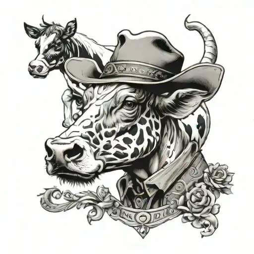 Ancient Old Style Cow Boy