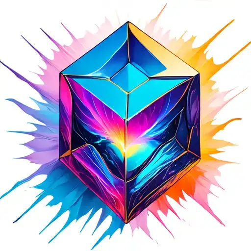 5 Dimensional Cube Stylized