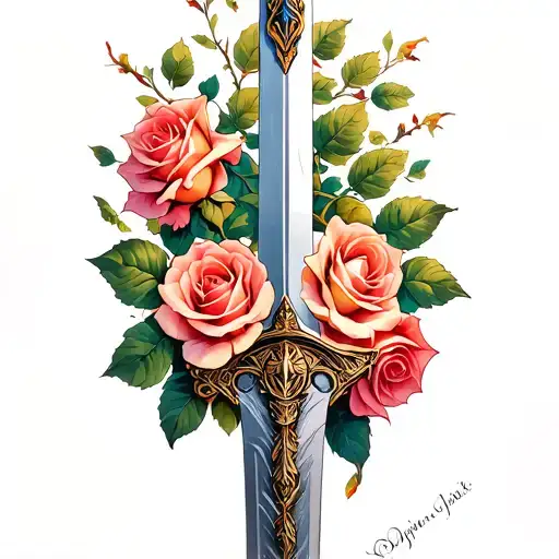Sword With Roses