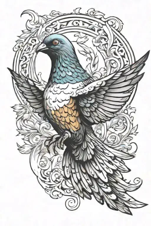 Pigeon Flying