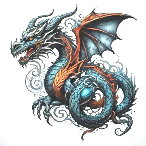 Dragon Triskel Symbol