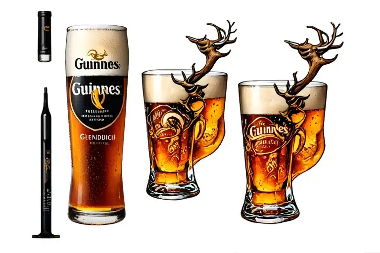 Guinnes Glass And Glenfiddich Icon