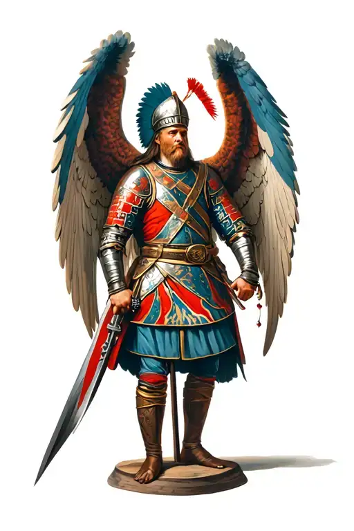 Winged Hussar Holding Wojtek