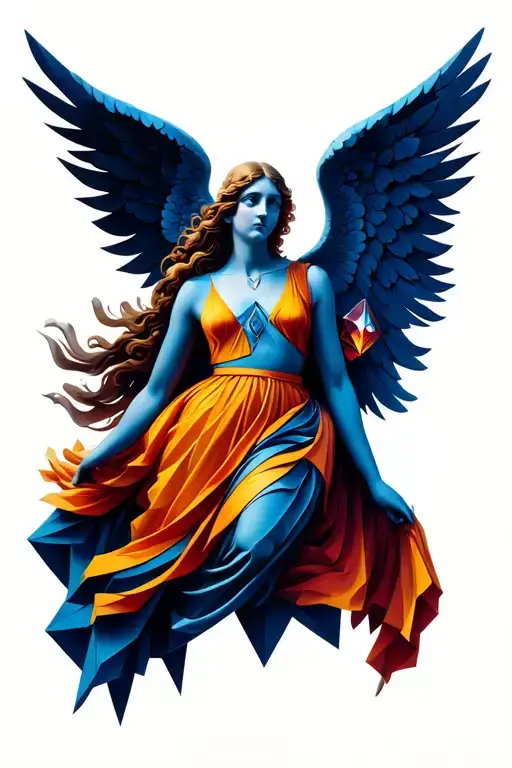 Geometric Diamond -Shaped Angel