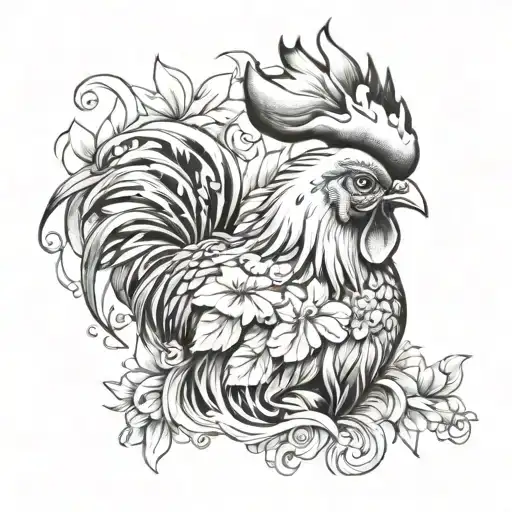 Rooster Head On Koi Fish Body