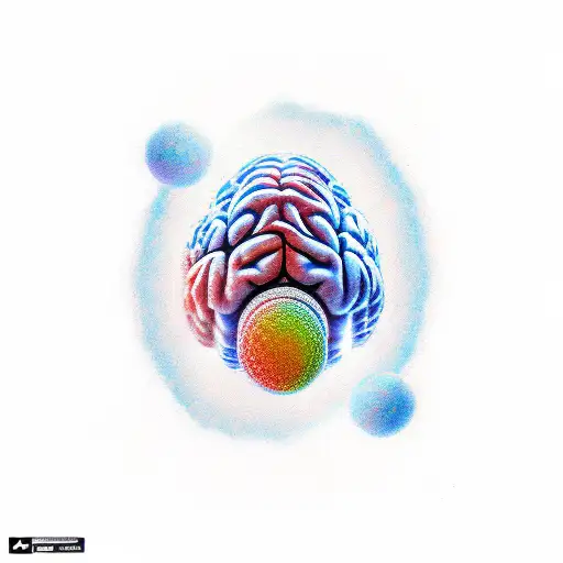 Human Brain Floating In The Outer Space