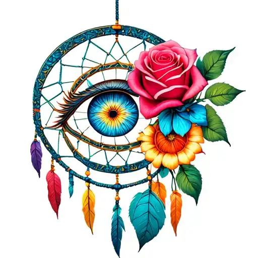 Eye Of Horus Dreamcatcher Roses Mayflowers
