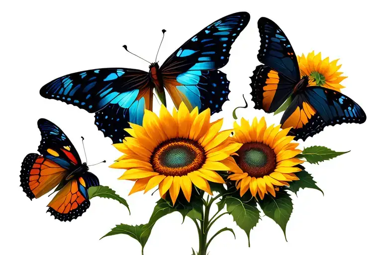 Sunflower Broken Butterflies