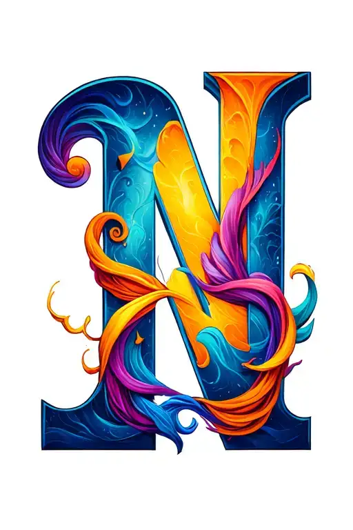 N And V Letter Hugging