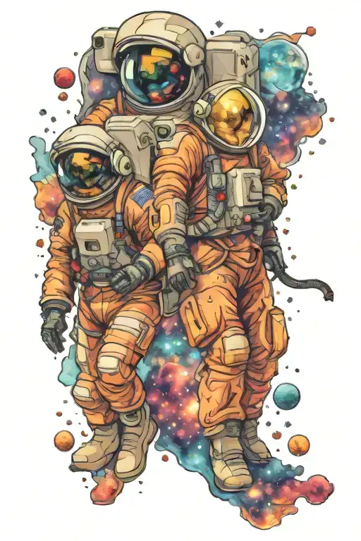 Galaxies With Two Astronauts