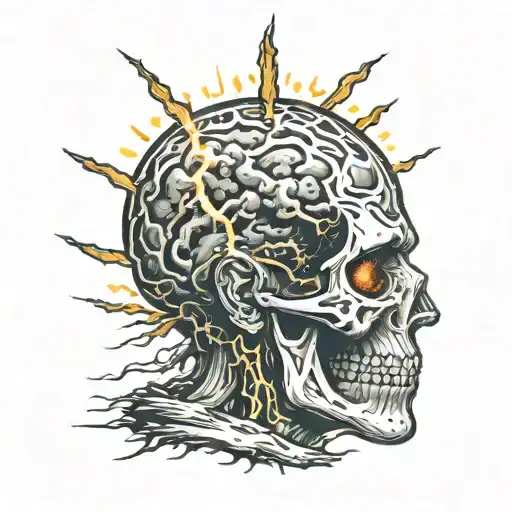 Nuclear Radioactive Head With Lightning