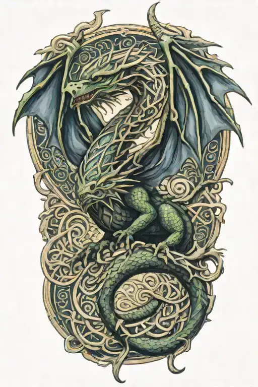 Celtic Dragon Flying