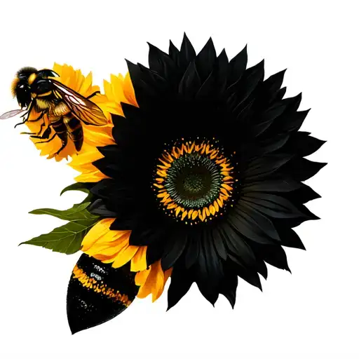 Sunflower Bumble Bee Mermaid Name Abby