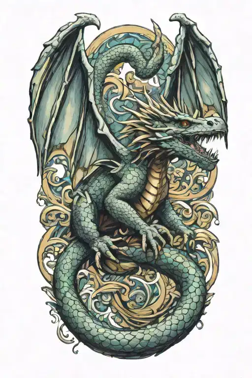 Wyvern Dragon Flying