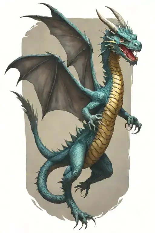 Wyvern Dragon Flying
