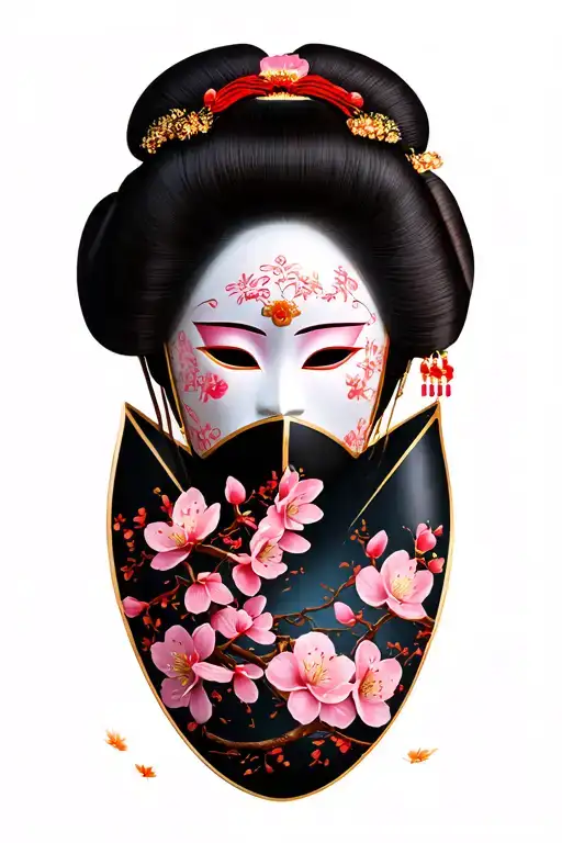 Geisha Hany Mask Cherry Blossoms