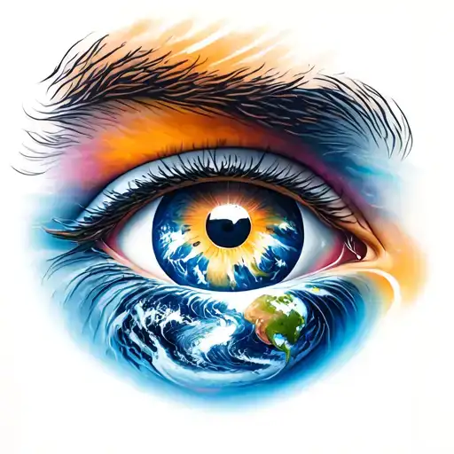 Eye With The Earth In It