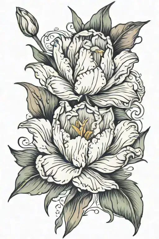 Tulip Flower With Virgo Maiden