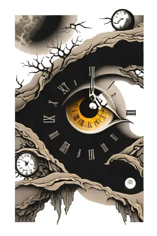 Clock Moon Eye