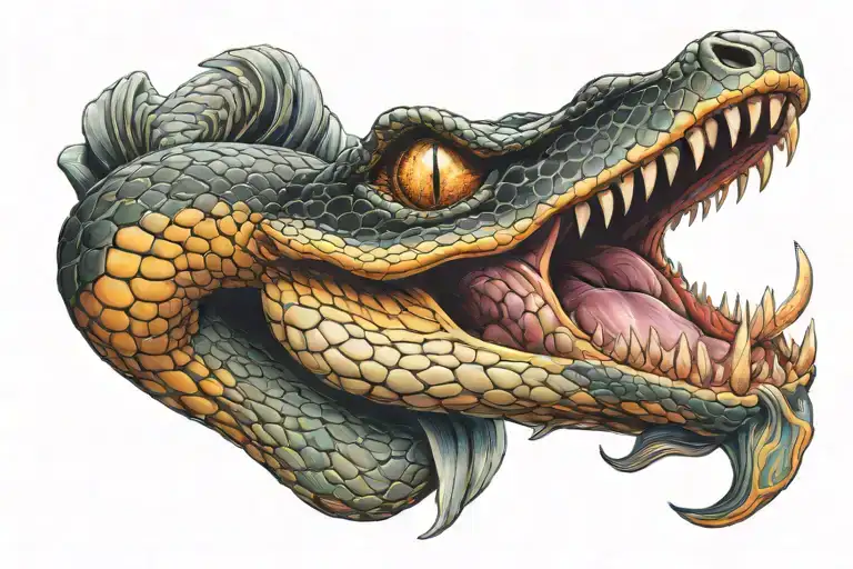 Snake With Mouth Open