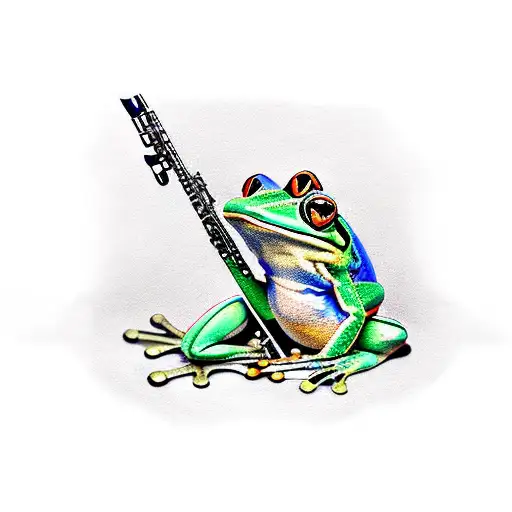 Frog Playing Clarinet
