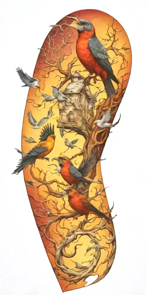 Maculine And Hard Words Become Birds Flying