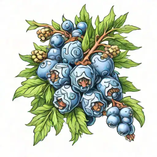 Juniper With Blue Berries