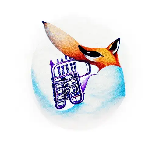 Fox Playing Trumpet
