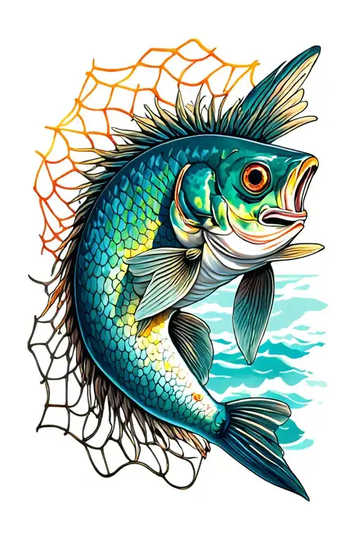 Mullet Fishing Net Filled In Langebaan