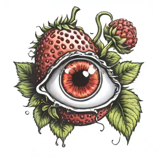 Strawberry With An Eye