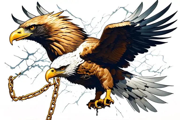 Eagle With Broke Chain