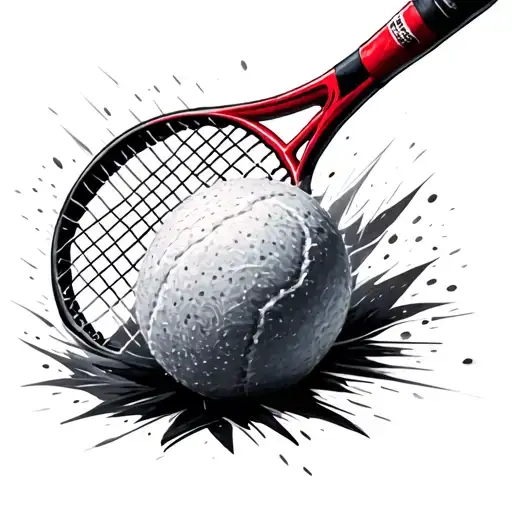 Tennis Racket And Ball
