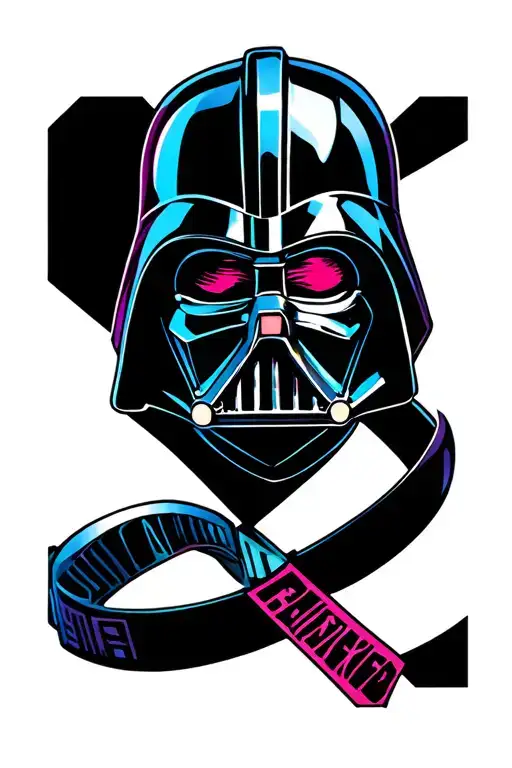 Colourful Darth Vader Mask With Detailed Reflections
