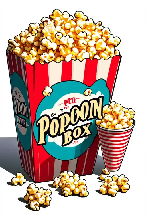 Popcorn Box Wisteling Cartoon