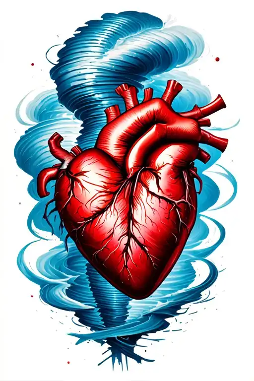 Tornado And Finger Print Heart