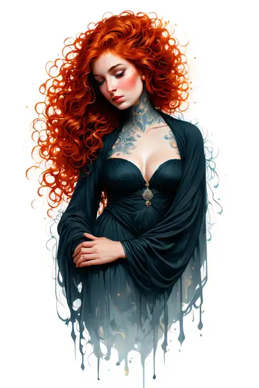 Red Hair Mature Woman Protection Strength Wisdom