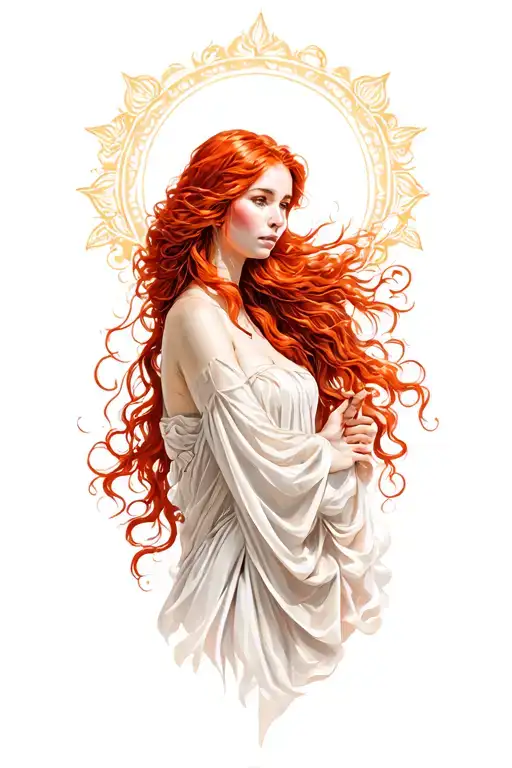 Red Hair Old Woman Protection Strength Wisdom