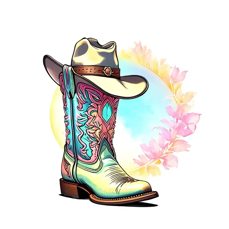 Cowgirl Boots And Hat