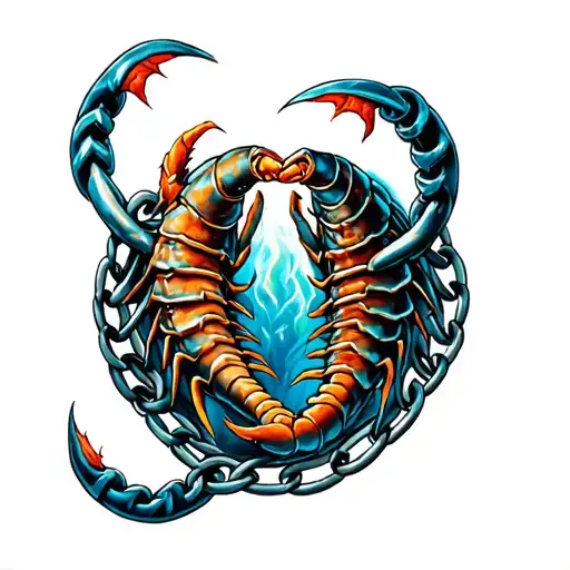 Mortal Kombat Scorpions Chain Surrounded