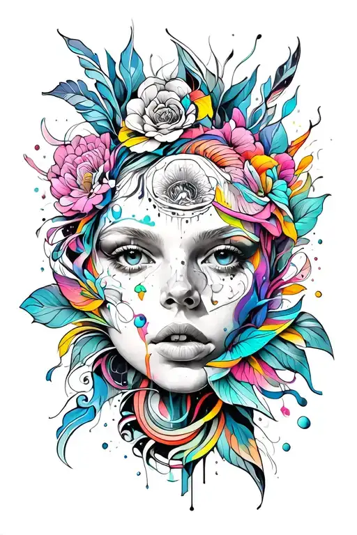 Trippy Abstract Lineart With Hidden