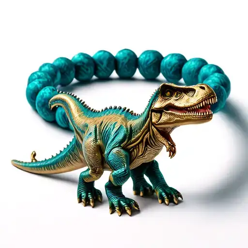 Dinosaur Charm Bracelet With Names Incorporated Within