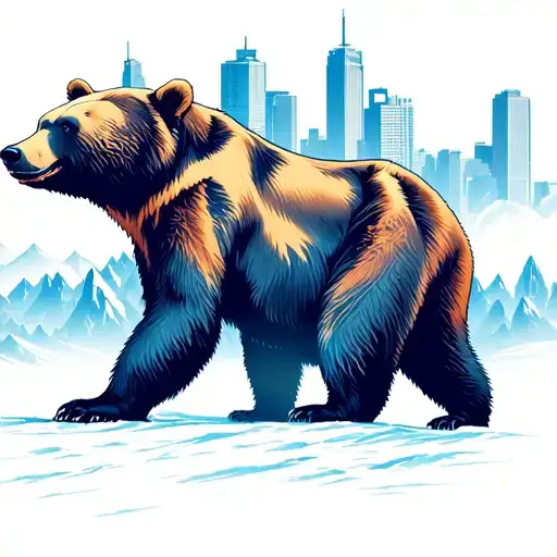 Denver City Skyline Mountains And Bear