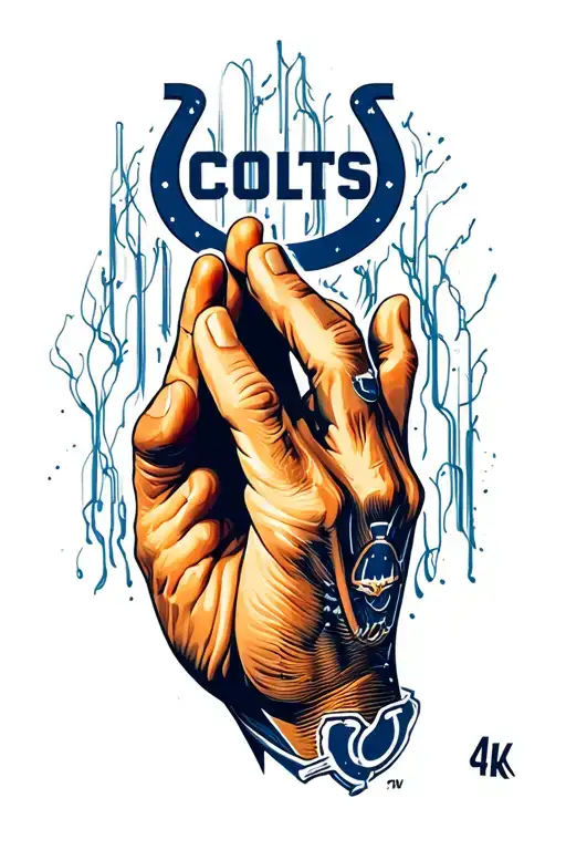Indianapolis Colts Logo With Pray Hands