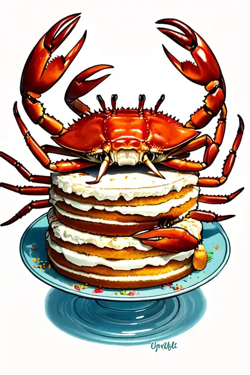 Crab Eating A Debbie Cake