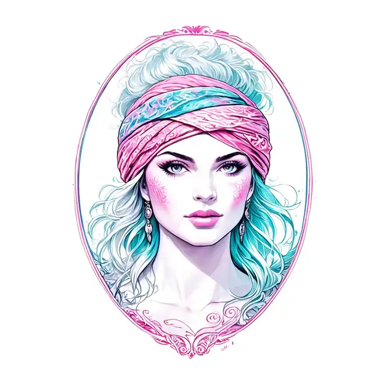 Spartin Lady With Head Band On