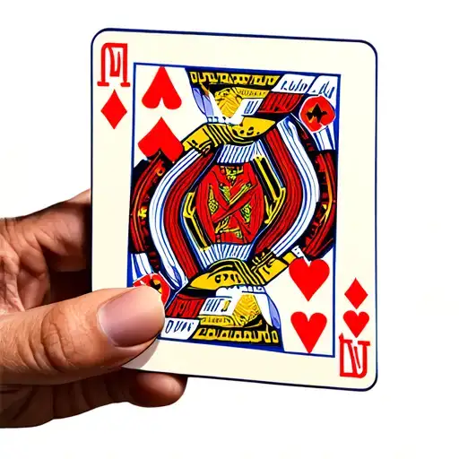 Person Holding Ak Poker Card With Table Sets