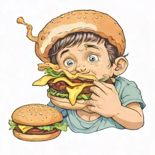 Boy Eat Burger