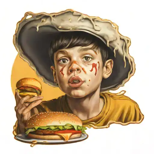 Boy Eat Burger